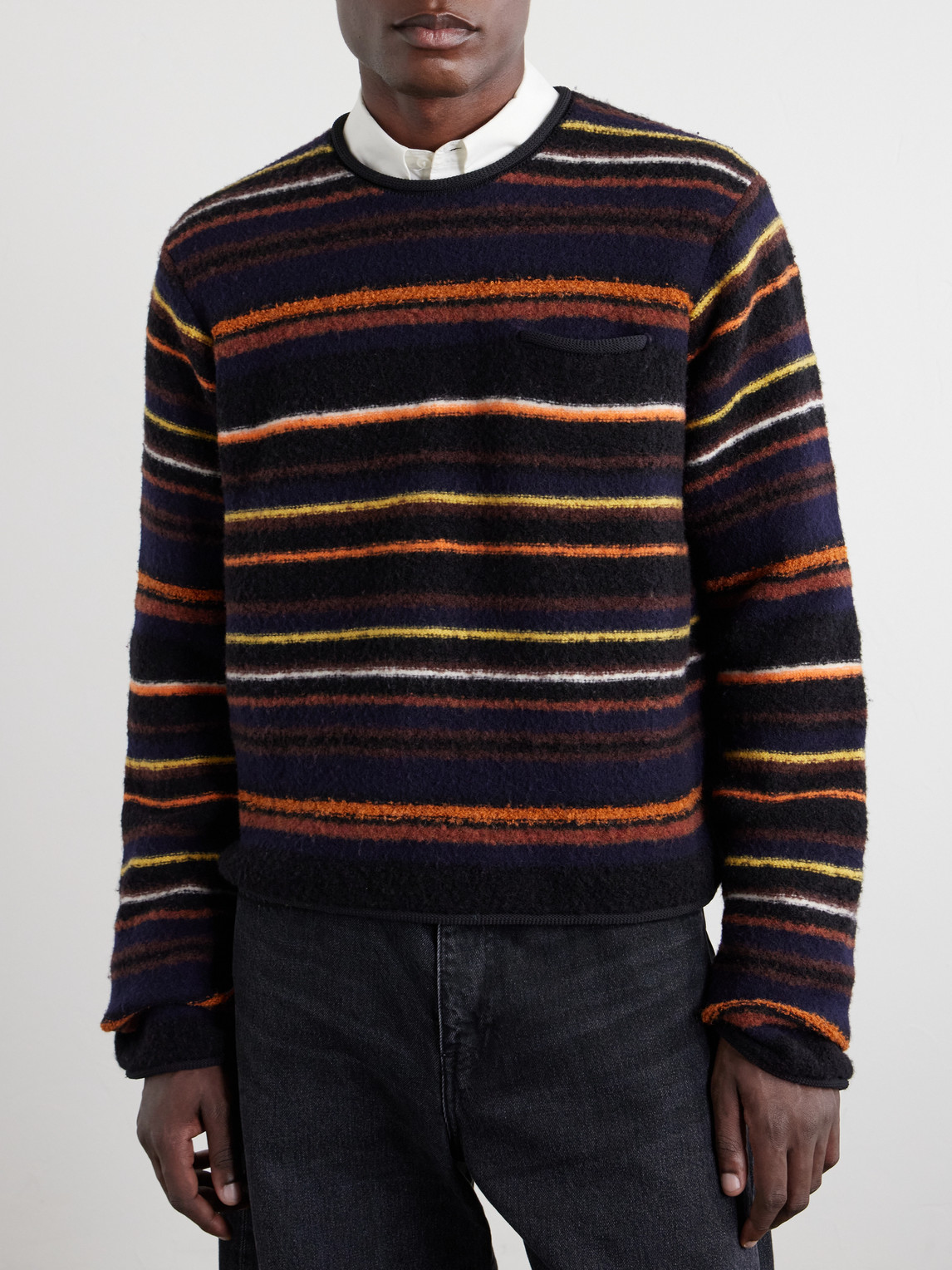 Striped Wool-Blend Sweater