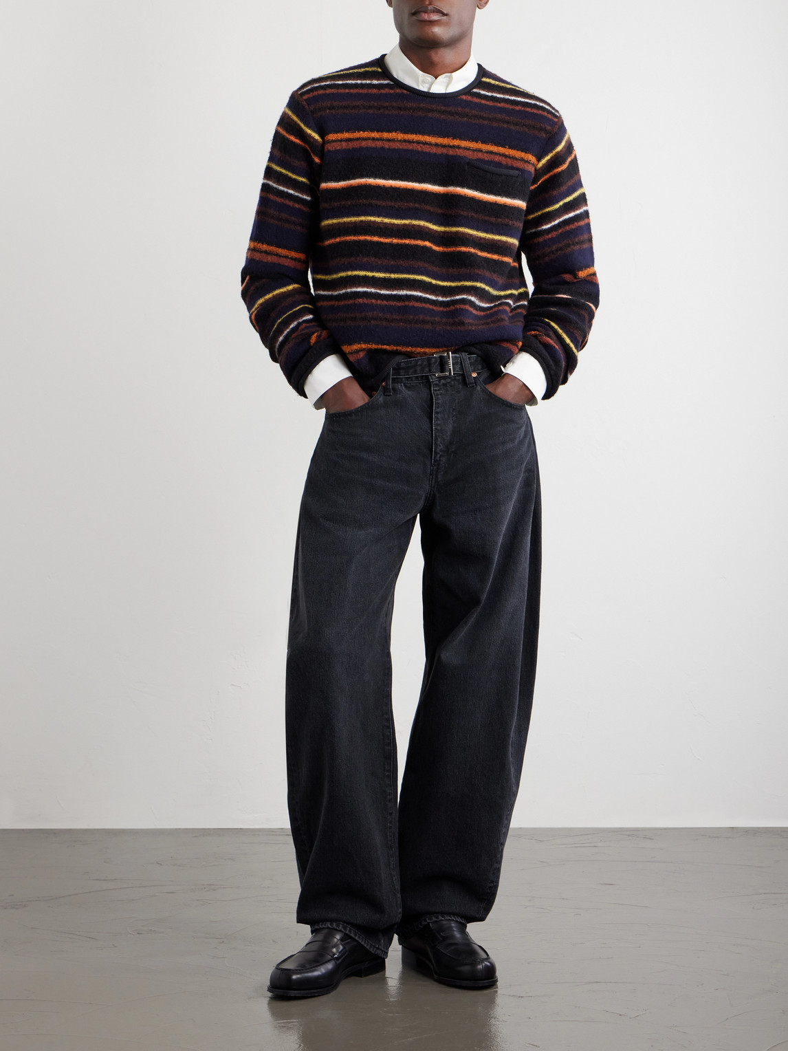 Striped Wool-Blend Sweater