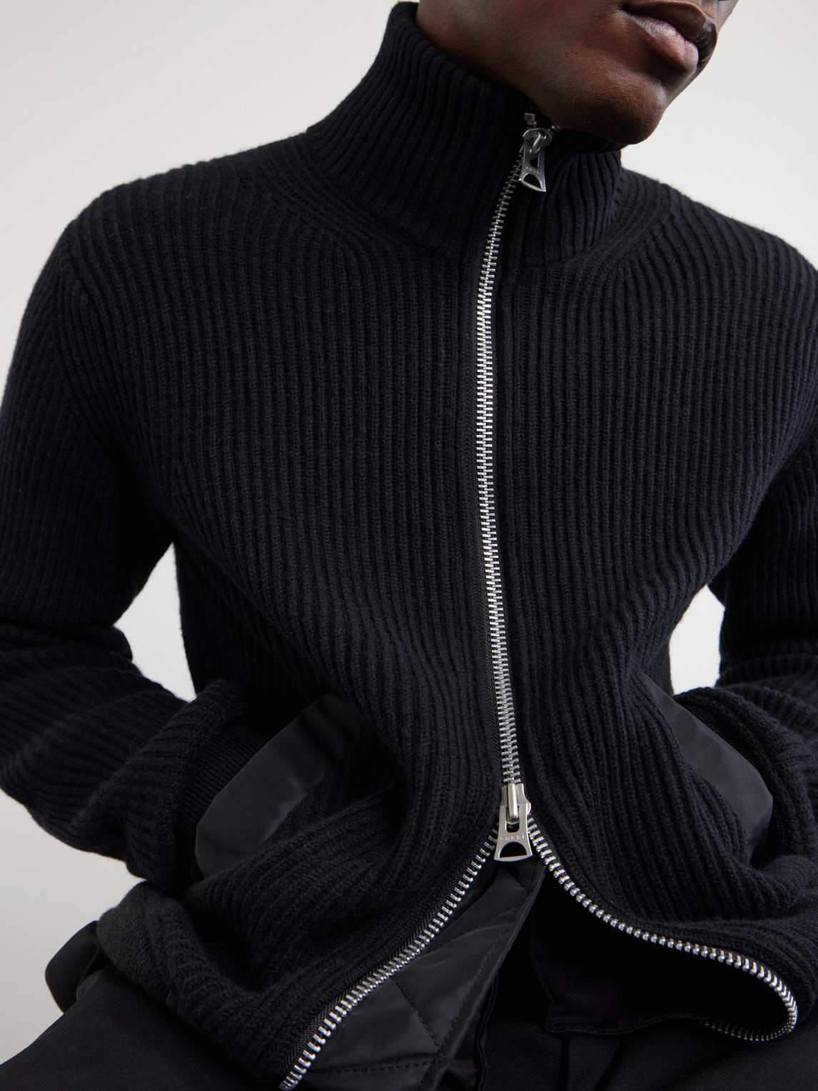 Knitted Wool Blouson Jacket