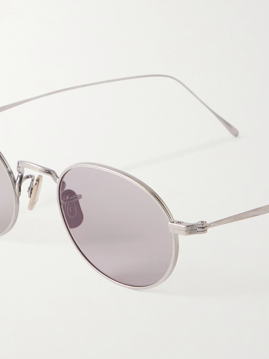 Auralee Eyevan Round-frame Titanium Sunglasses In Pattern