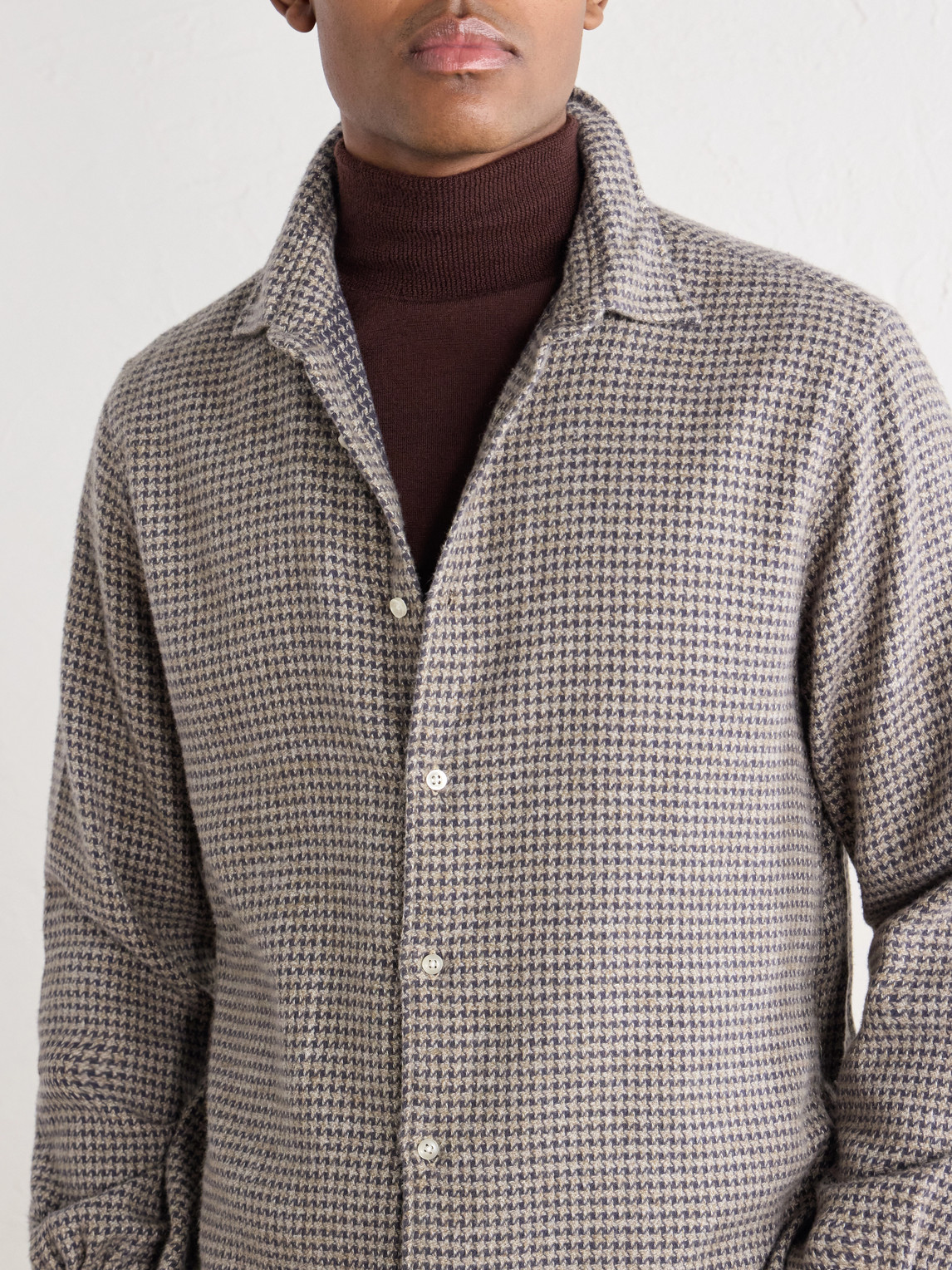 Officine Générale - Giacomo Houndstooth Cotton-Flannel Shirt