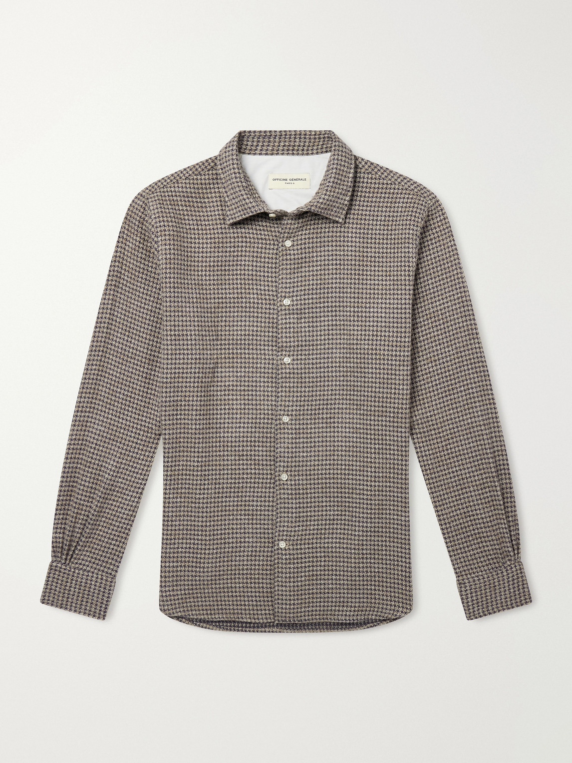 Officine Générale - Giacomo Houndstooth Cotton-Flannel Shirt