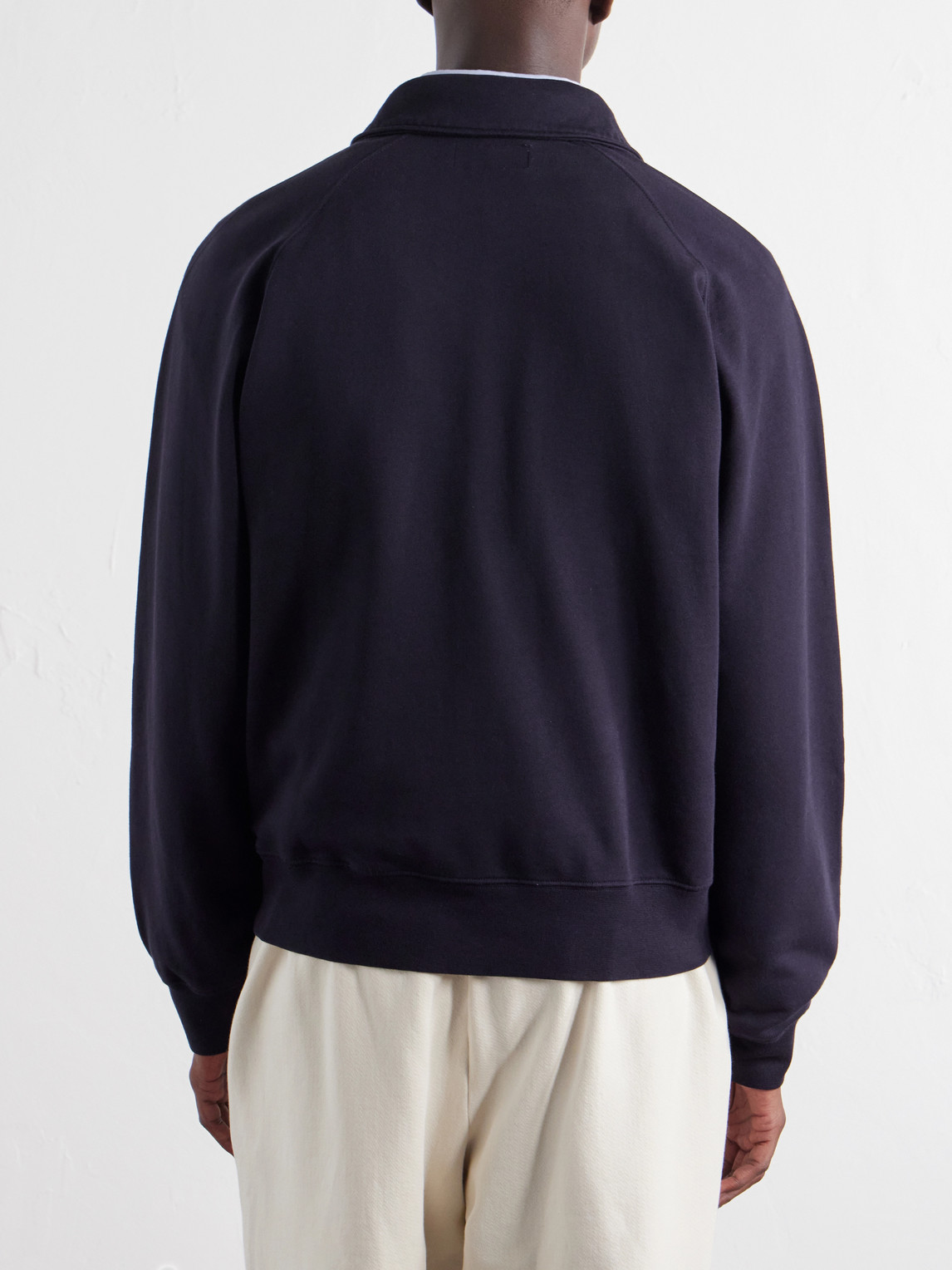 Officine Générale - Payo Organic Cotton-Blend Half-Zip Polo Sweater