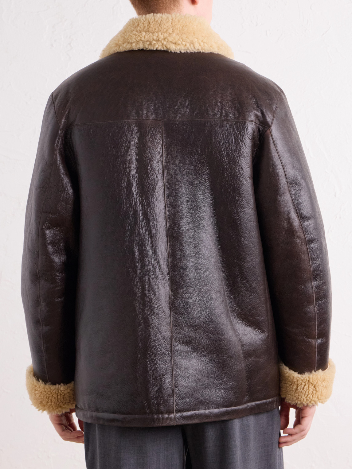 Officine Générale - Ilan Shearling-Lined Leather