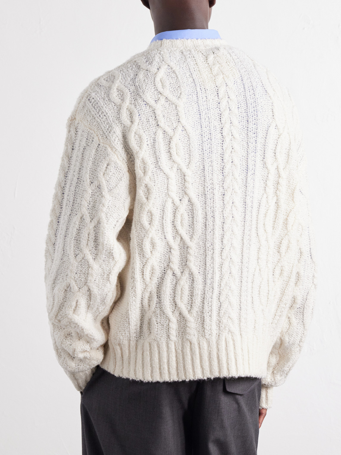 Officine Générale - Remy Cable-Knit Wool-Blend Bouclé Sweater