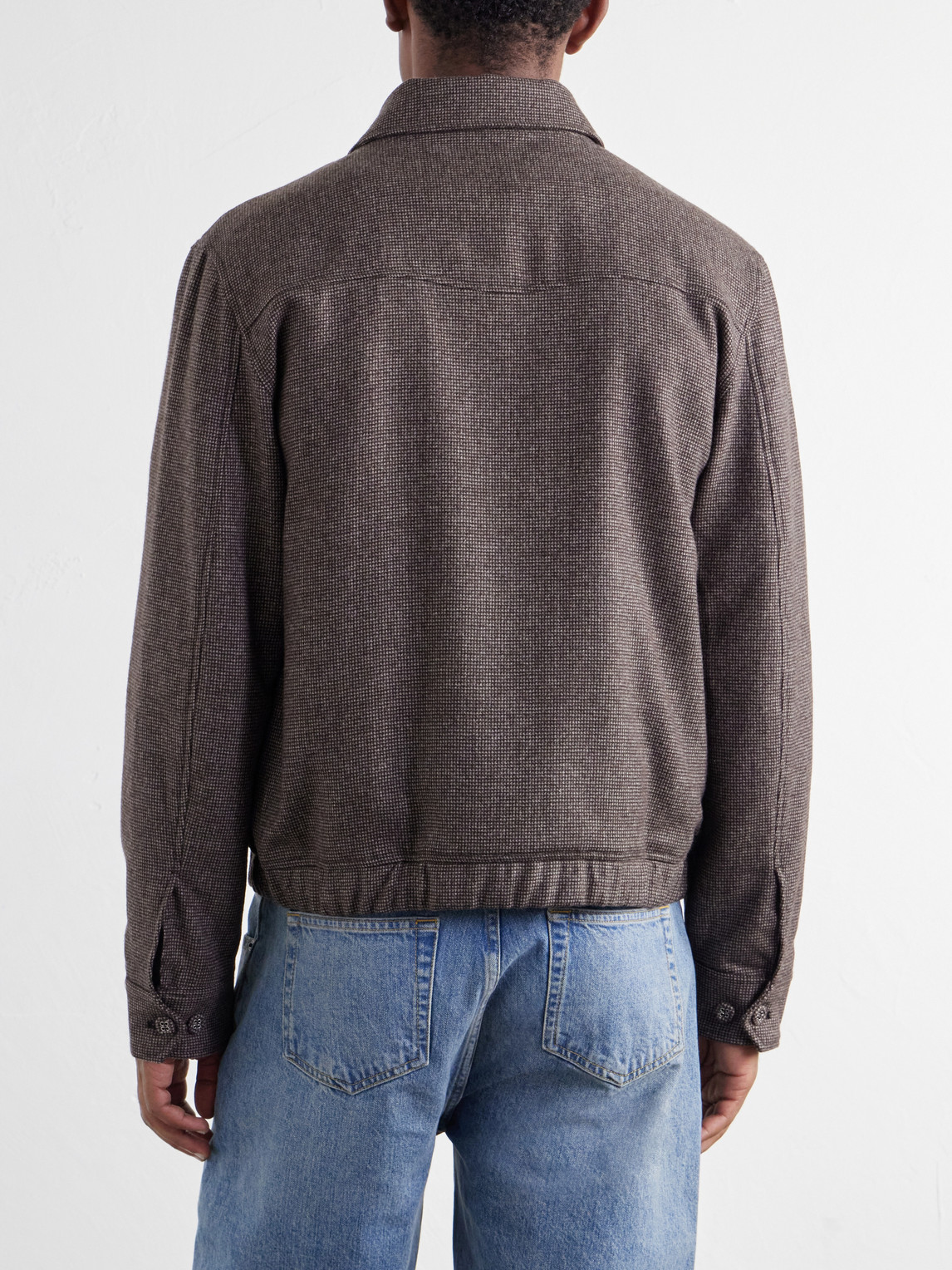 Officine Générale - Marlino Houndstooth Virgin Wool Overshirt