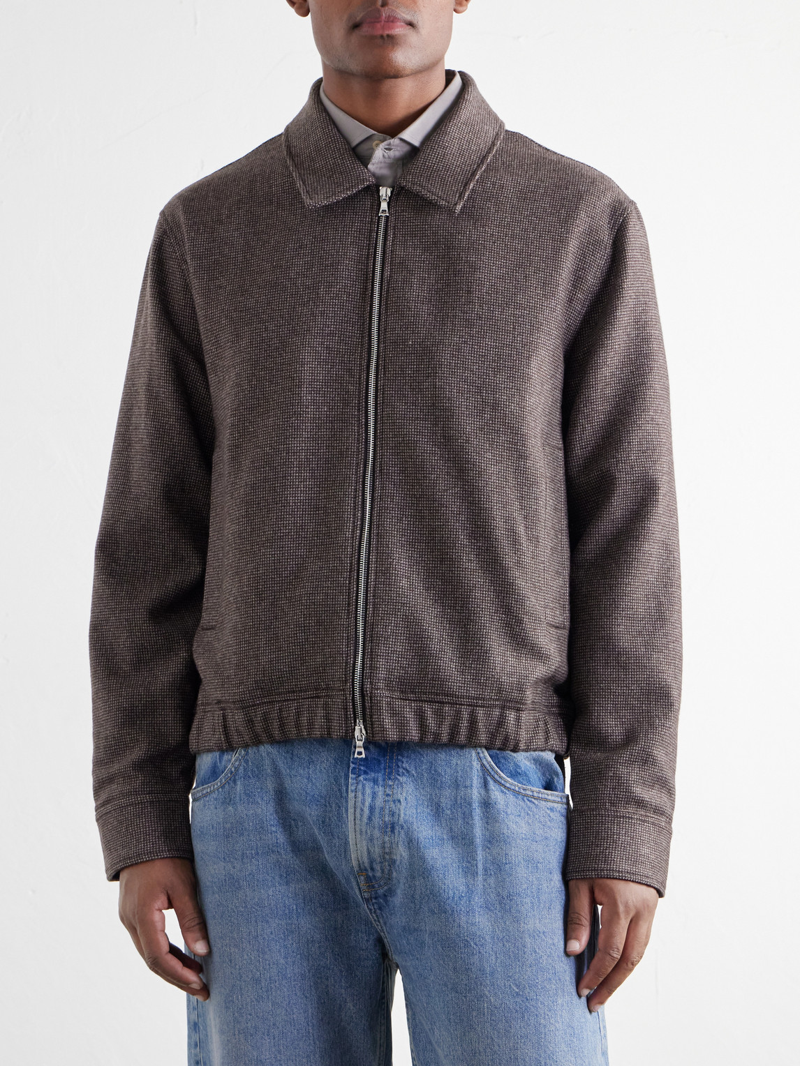 Officine Générale - Marlino Houndstooth Virgin Wool Overshirt