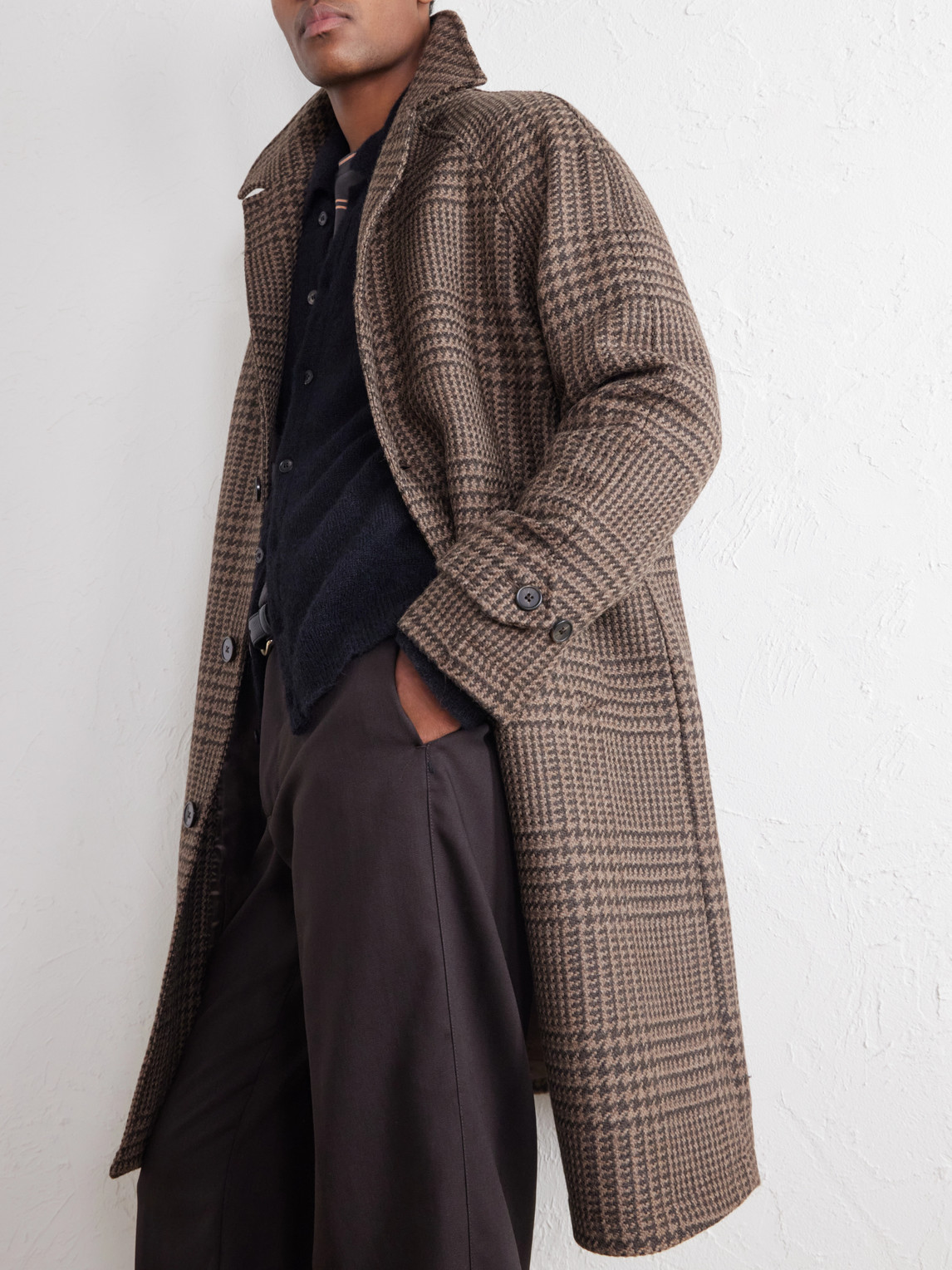 Officine Générale - Hudson Prince Of Wales Checked Virgin Coat
