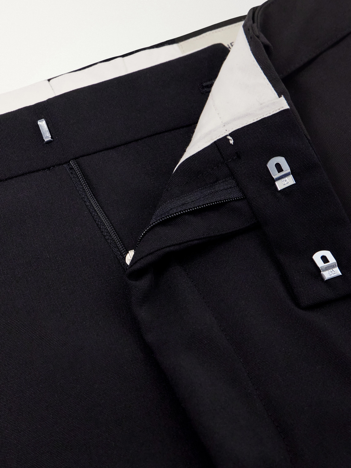 Officine Générale - Hugo Tapered Pleated Belted Virgin Wool-Hopsack Trousers