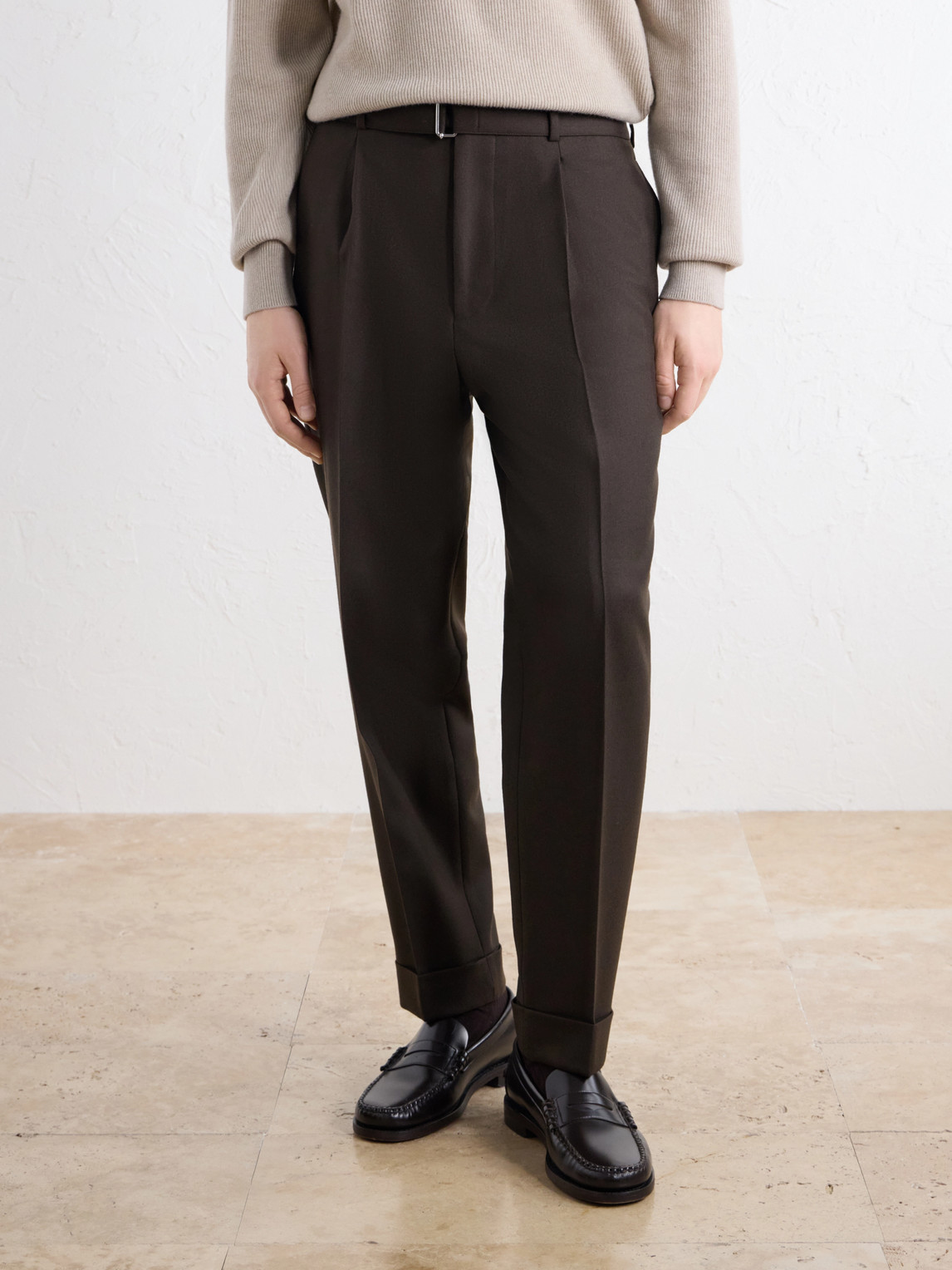 Officine Générale - Hugo Tapered Virgin Wool-Twill Suit Trousers