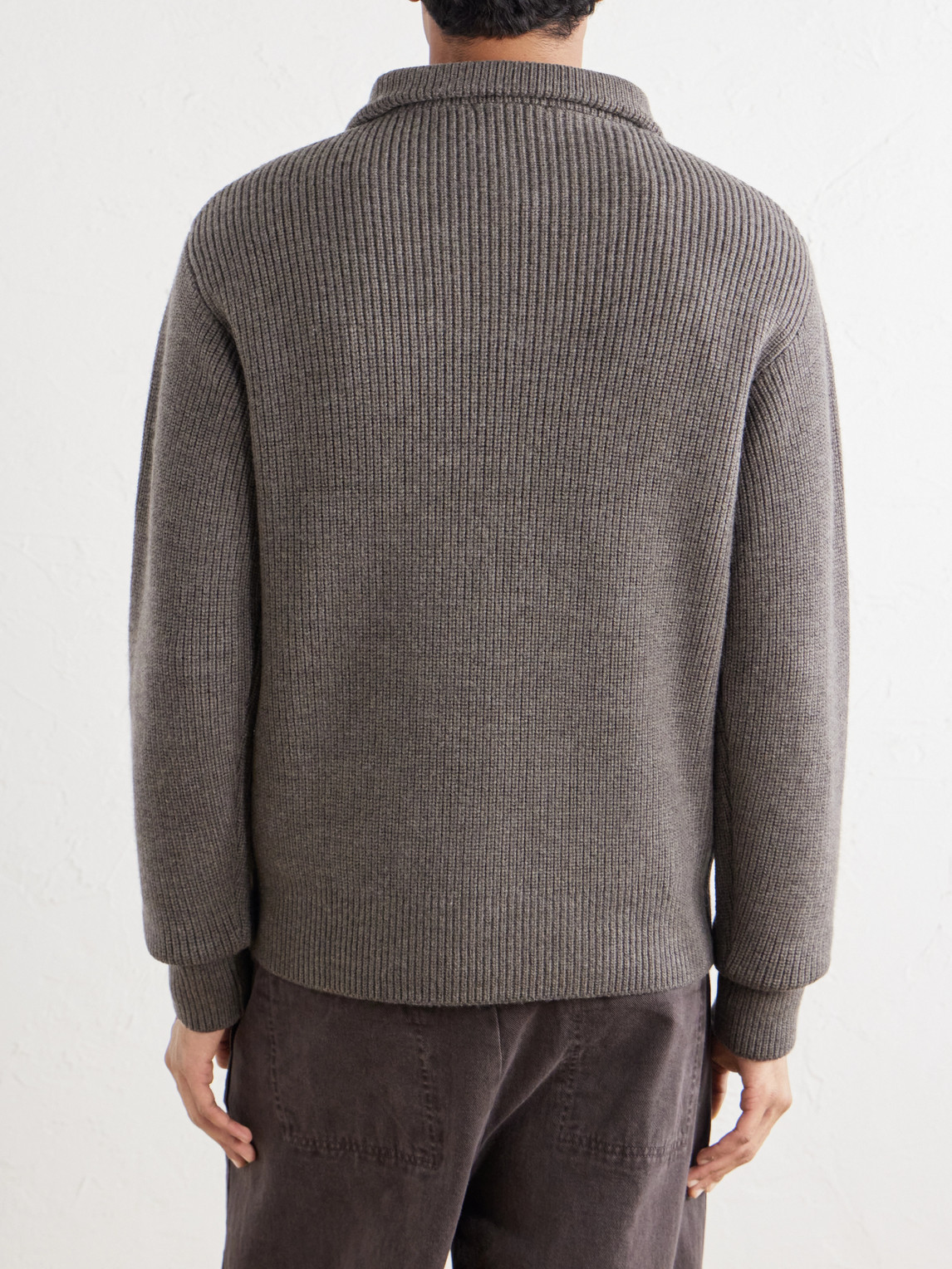 Officine Générale - Tarek Ribbed Merino Wool Half-Zip Sweater
