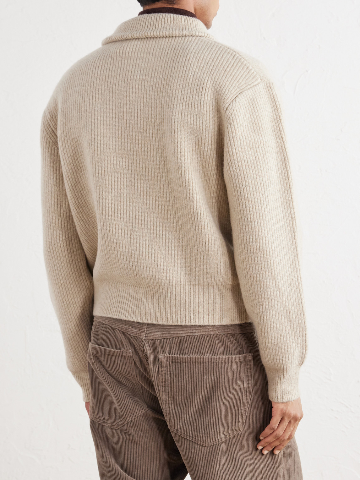 Officine Générale - Florys Ribbed Wool-Blend Zip-Up Cardigan