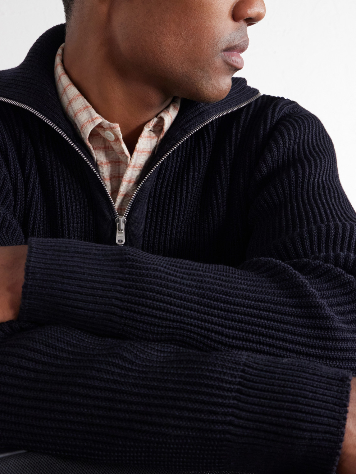 Fender Ribbed Wool Half-Zip Sweater
