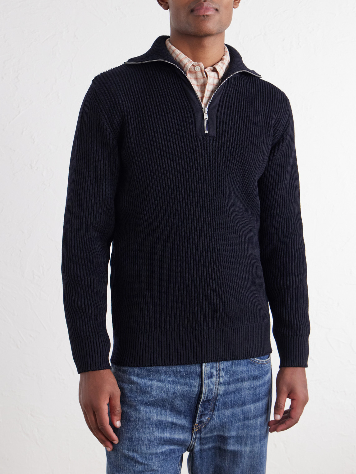 Fender Ribbed Wool Half-Zip Sweater