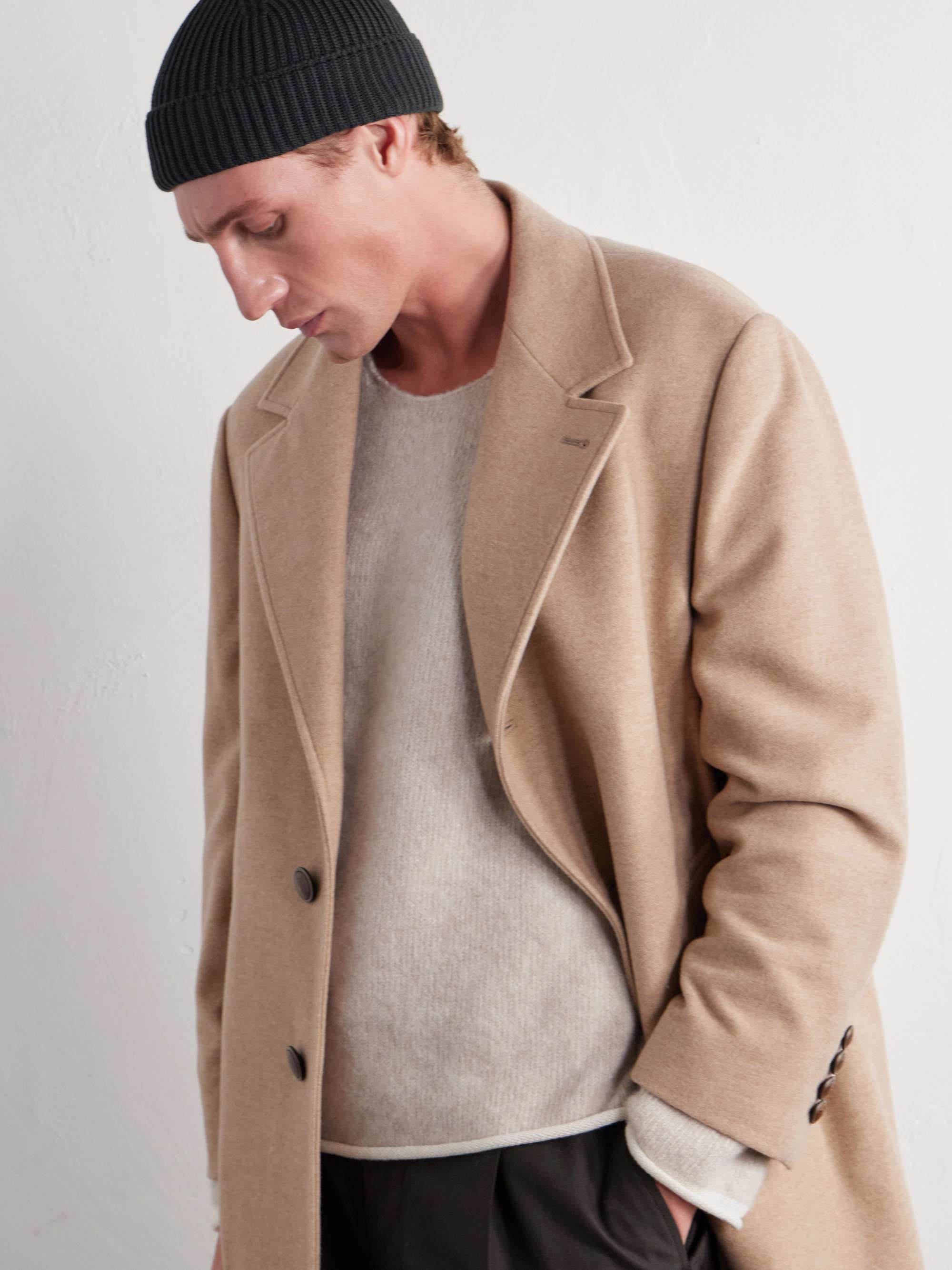 S.N.S. HERNING Fender Ribbed Virgin Wool Beanie