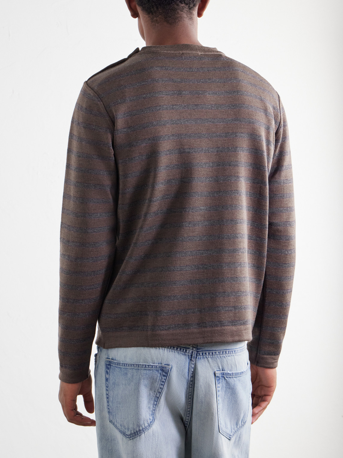 Naval Striped Virgin Sweater