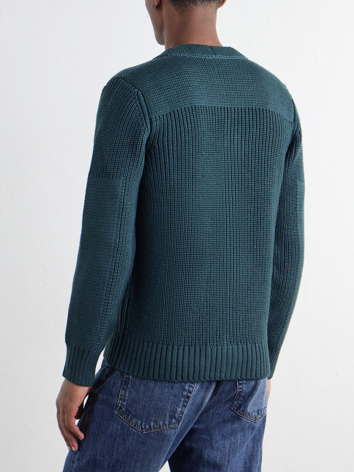 Robust Ribbed Merino Cardigan