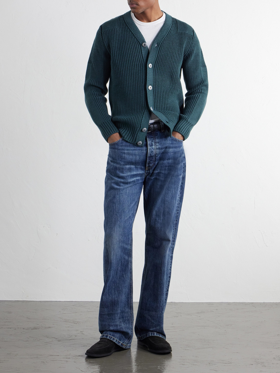 Robust Ribbed Merino Cardigan