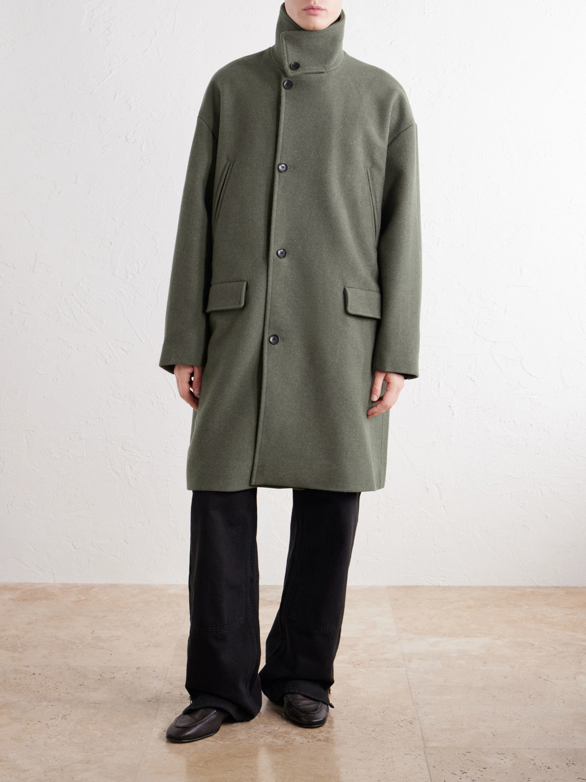 Anso Wool And Cashmere-Blend Felt Coat
