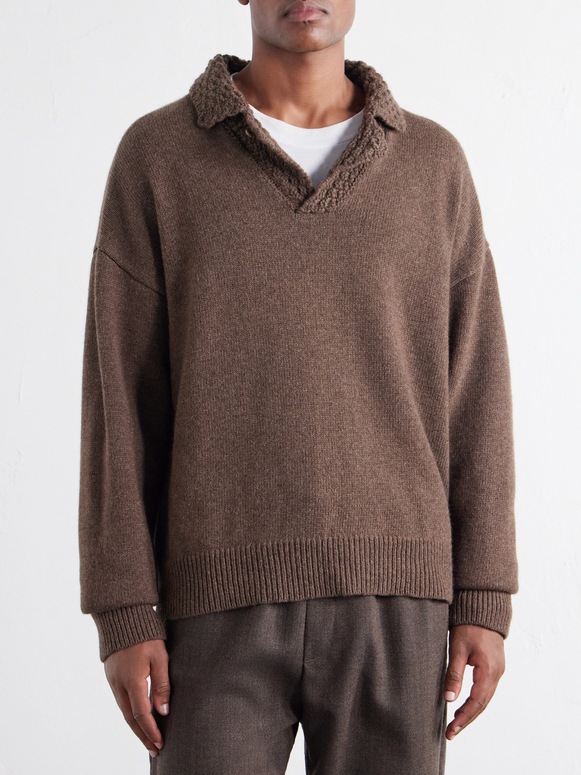 Palano Alpaca And Merino Wool-Blend Polo Shirt