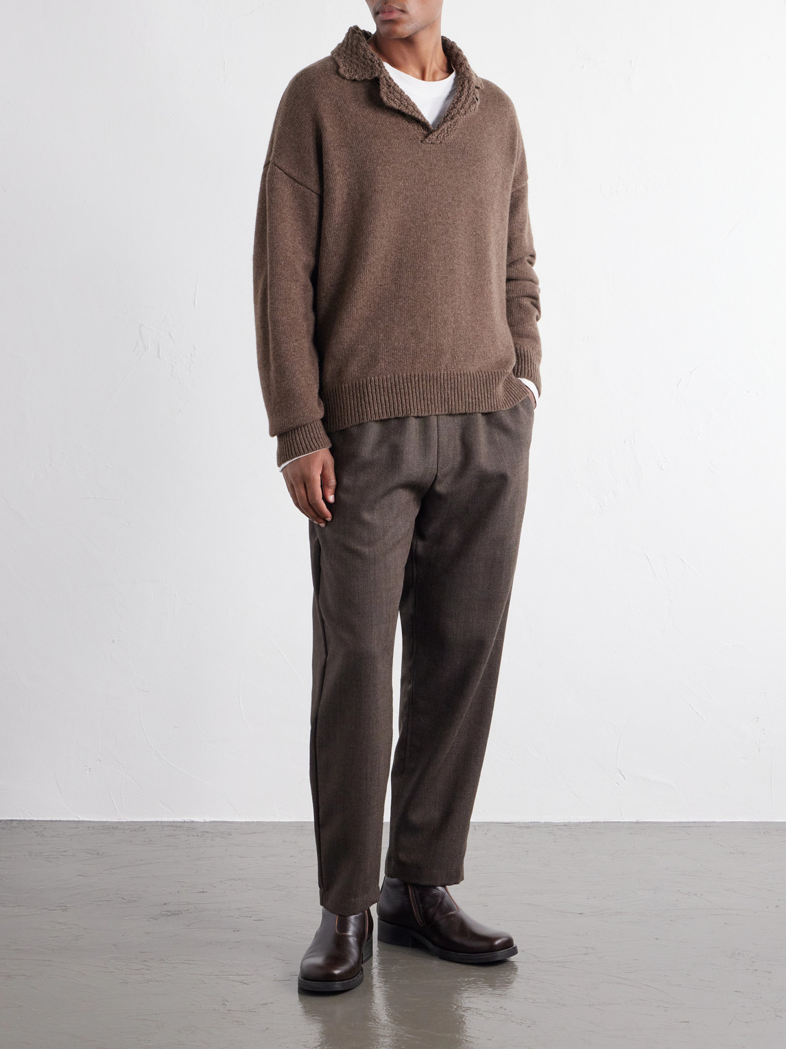 Palano Alpaca And Merino Wool-Blend Polo Shirt