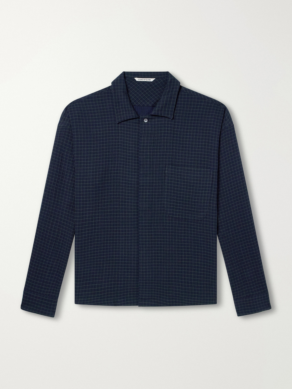 Rumba Checked Organic Cotton-Seersucker Shirt