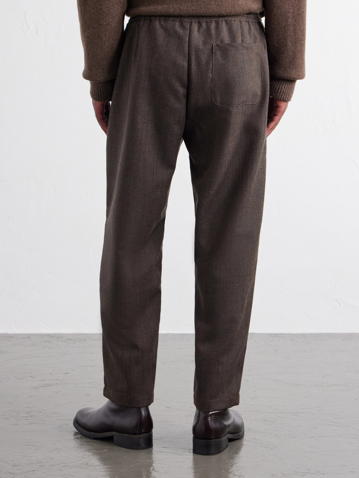 Banasa Straight-Leg Virgin Wool Drawstring Trousers