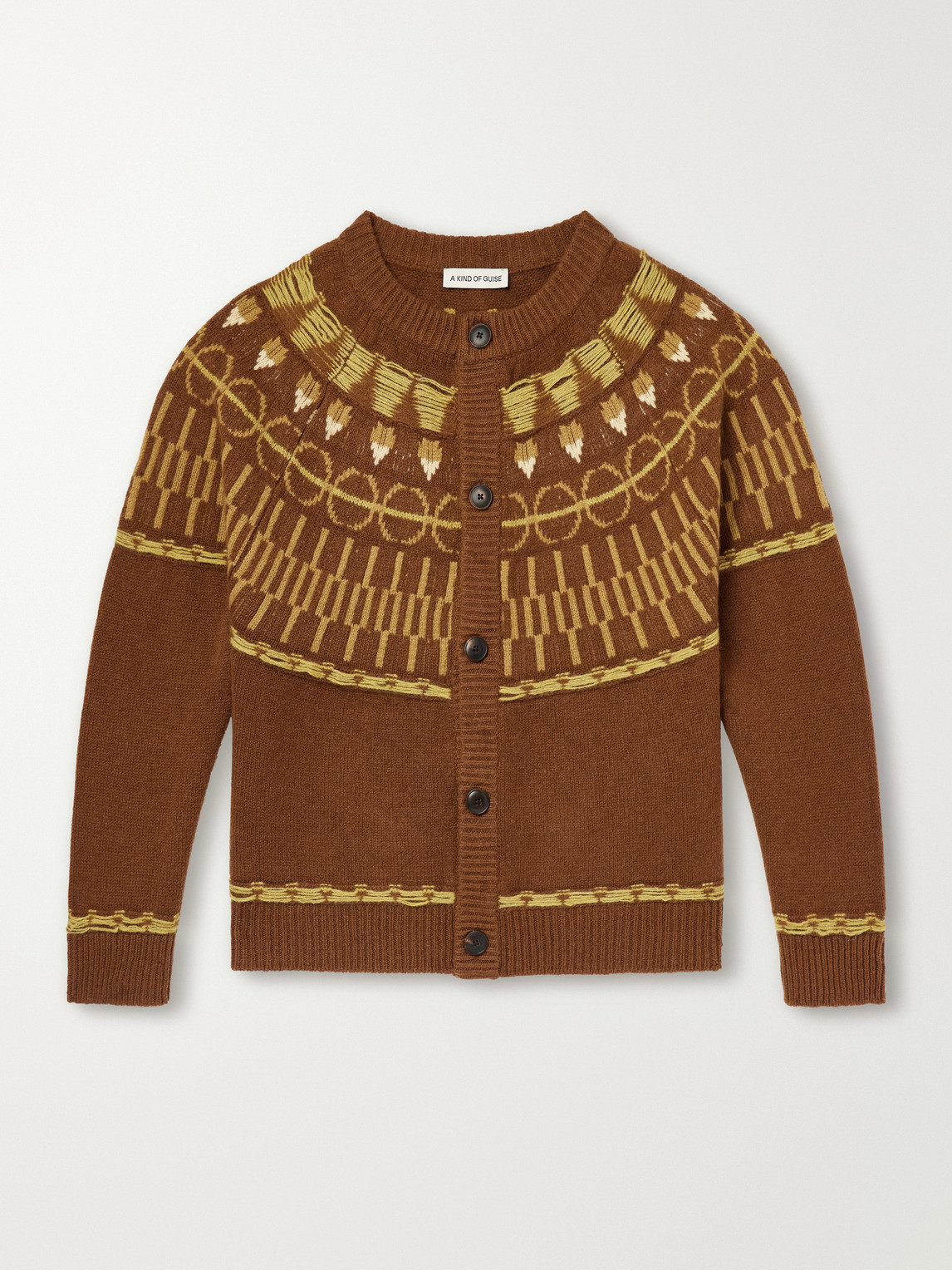 Zatoya Intarsia-Knit Virgin Cardigan