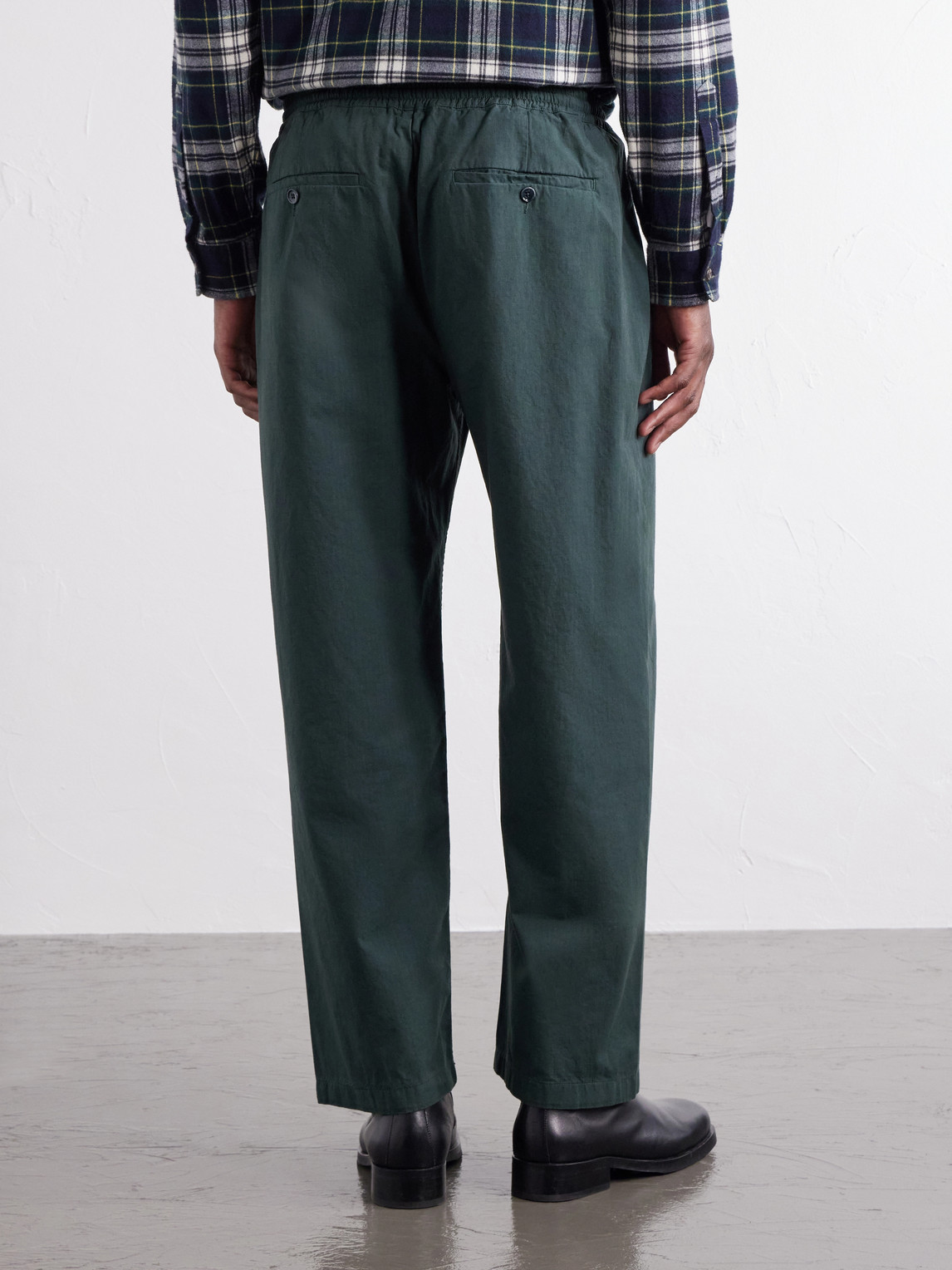 Samurai Wide-Leg Cotton-Ripstop Drawstring Trousers
