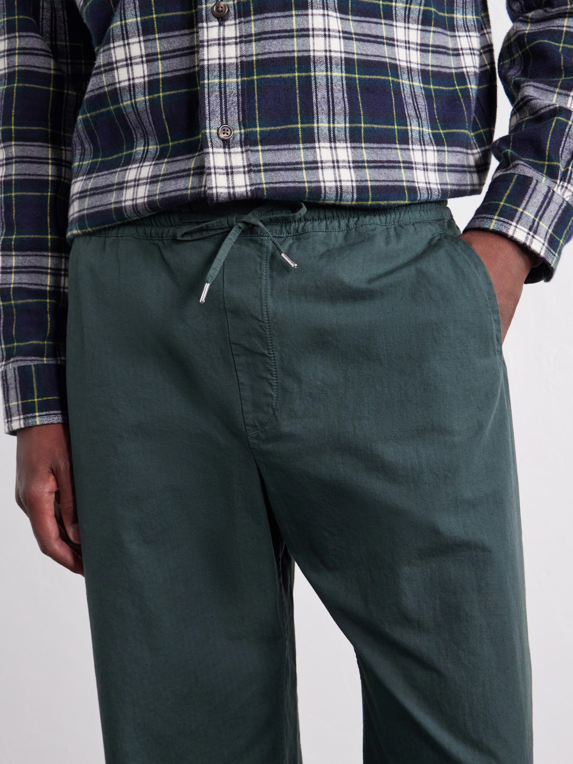 Samurai Wide-Leg Cotton-Ripstop Drawstring Trousers