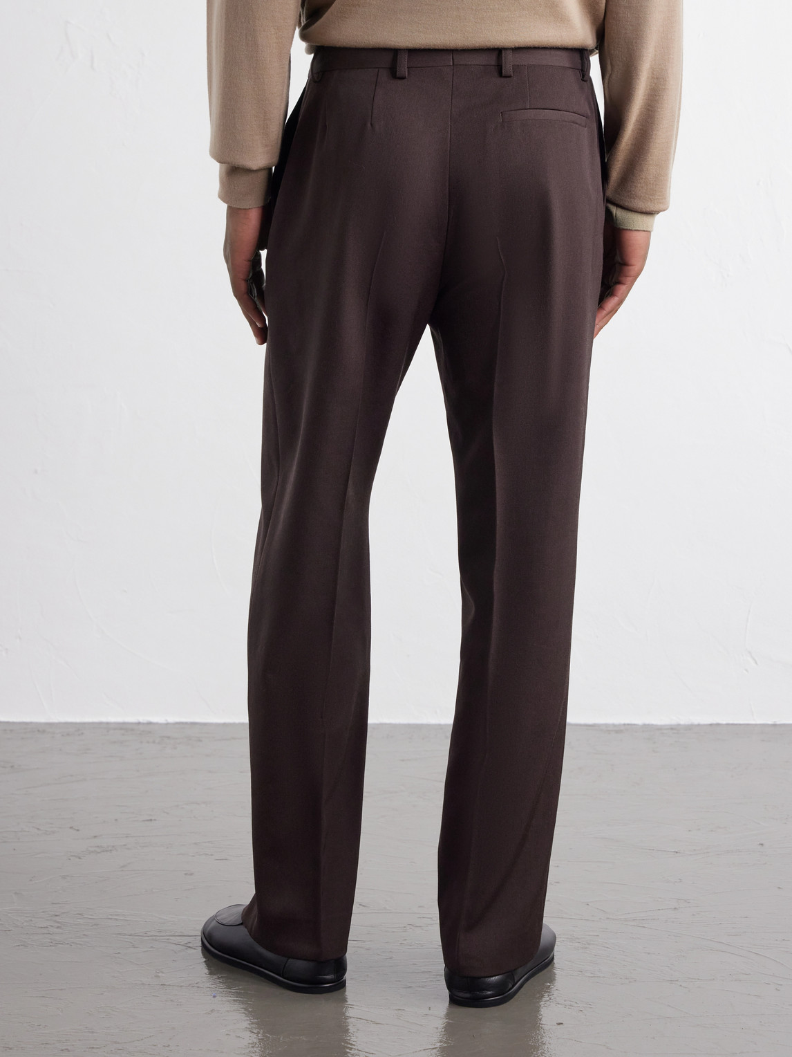 Wide-Leg Virgin Wool Suit Trousers