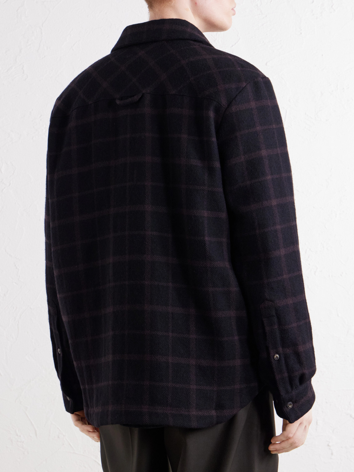 Marani Padded Checked Virgin Wool-Twill Overshirt