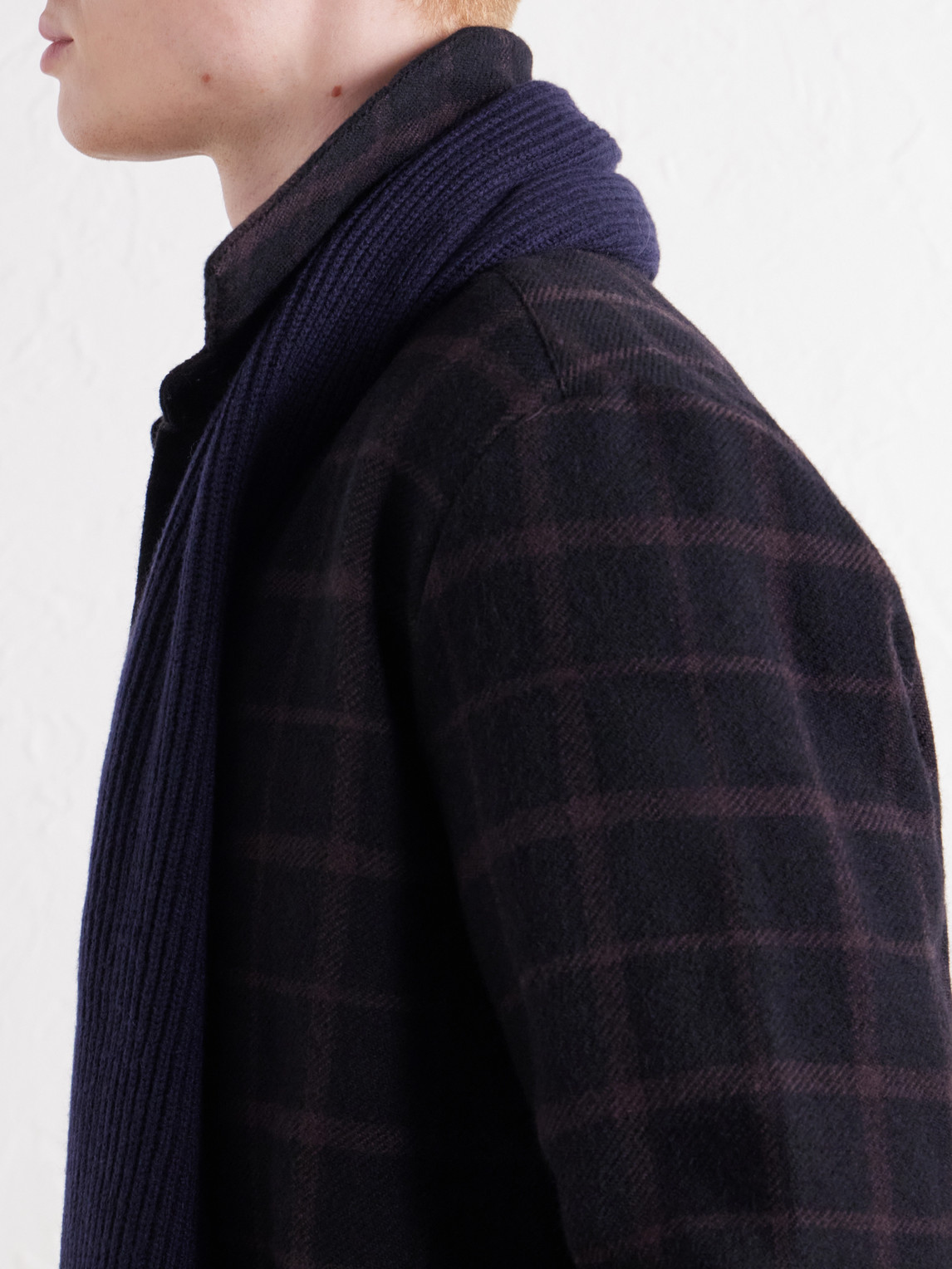 Marani Padded Checked Virgin Wool-Twill Overshirt