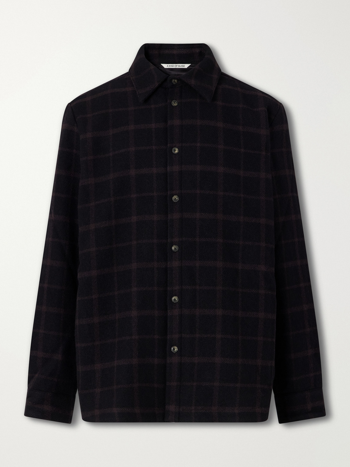 Marani Padded Checked Virgin Wool-Twill Overshirt