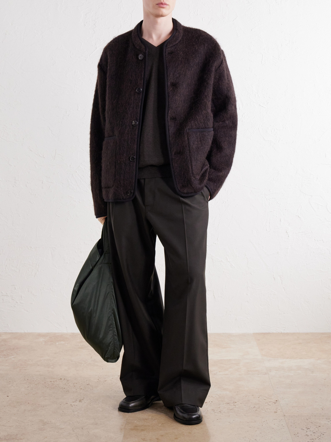 Yebra Brushed Virgin Wool-Blend Felt Jacket