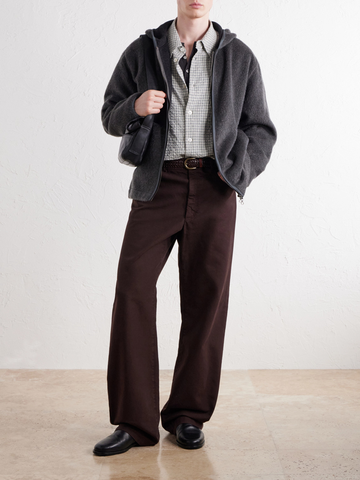 Erro Brushed Wool And Mohair-Blend Felt Hoodie