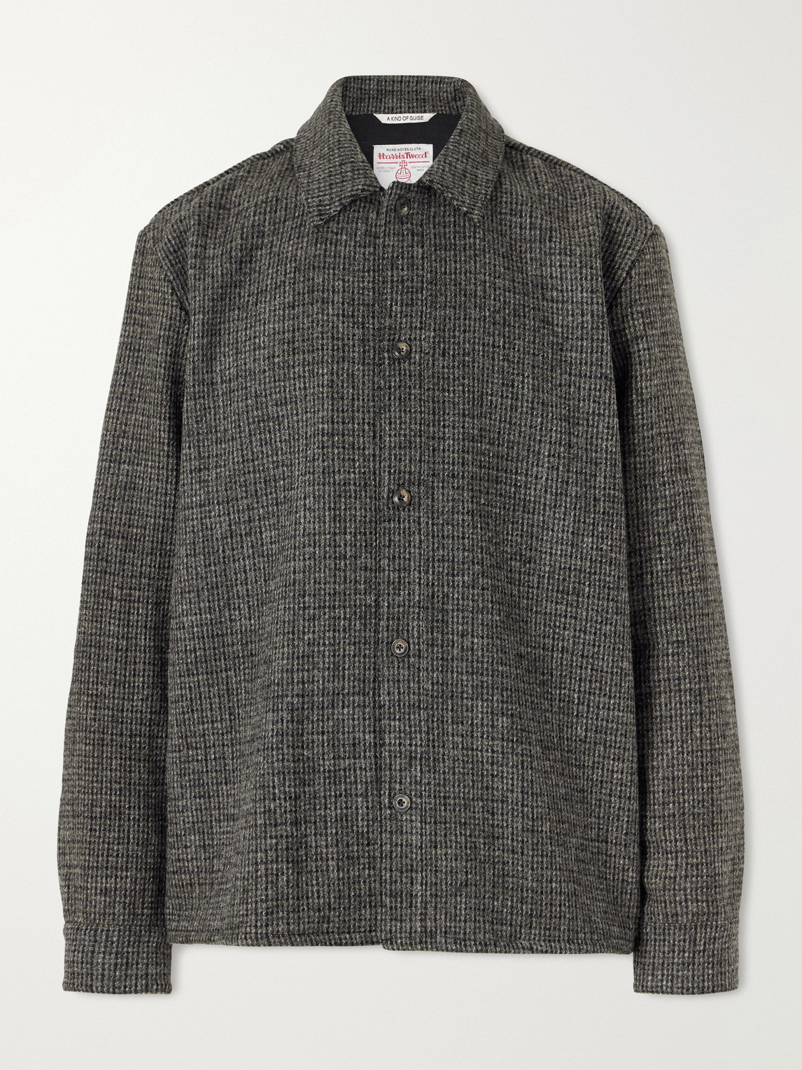 Cullu Checked Brushed Wool-Tweed Overshirt