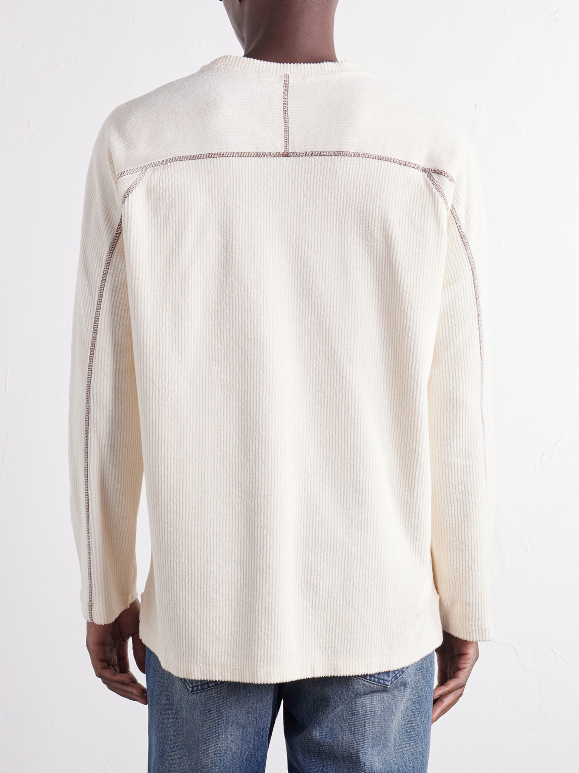 Fiscal Ribbed Cotton-Terry T-Shirt