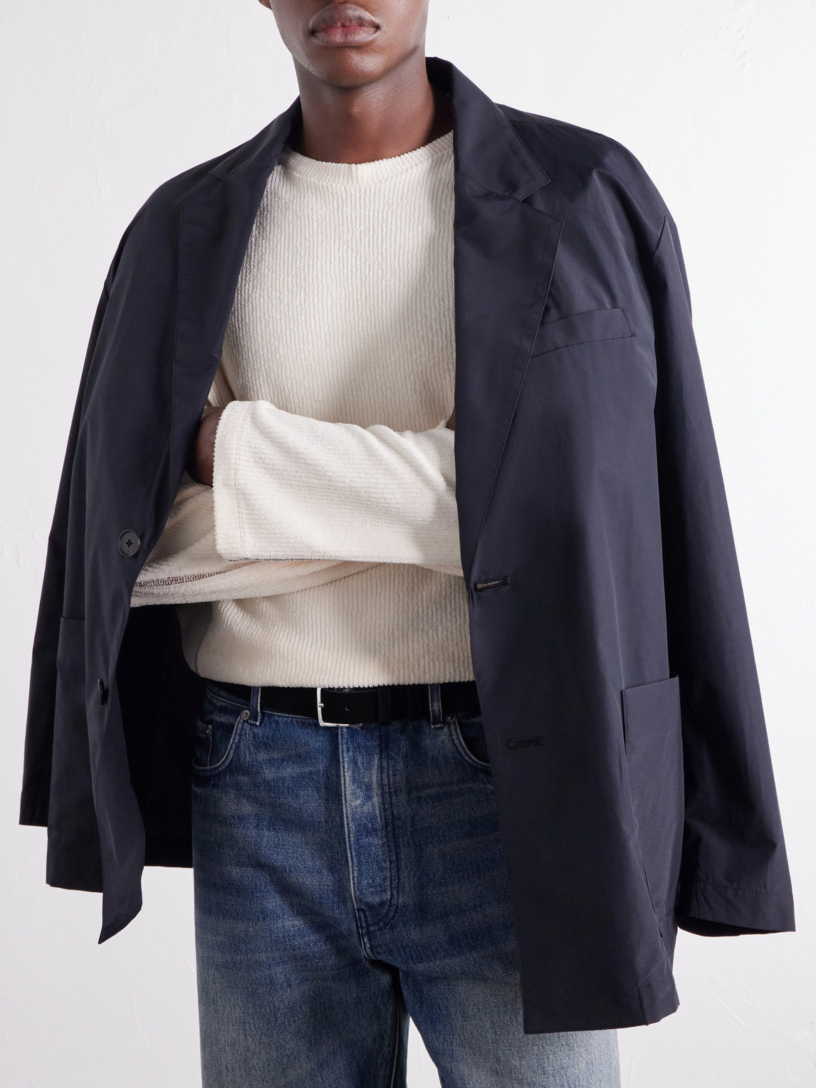 Fiscal Ribbed Cotton-Terry T-Shirt