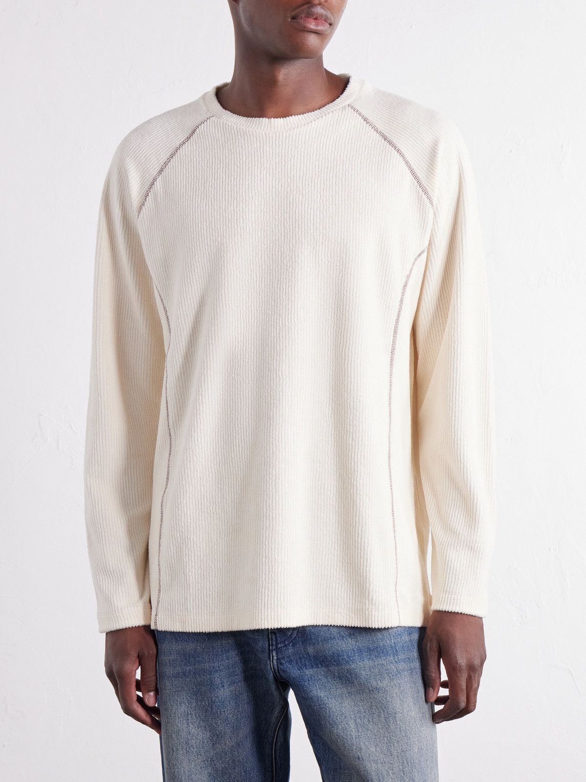 Fiscal Ribbed Cotton-Terry T-Shirt
