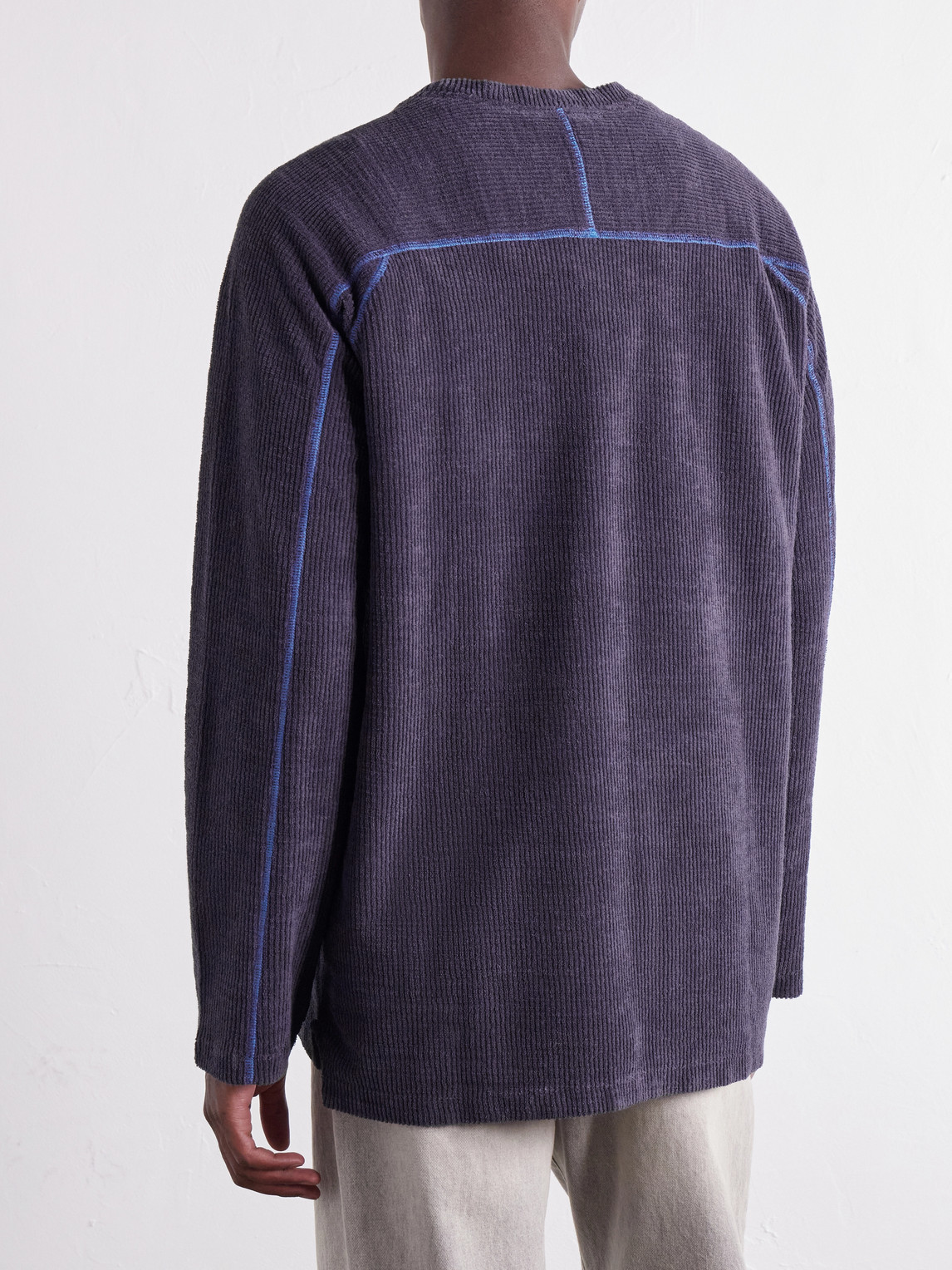 Fiscal Ribbed Cotton-Terry T-Shirt