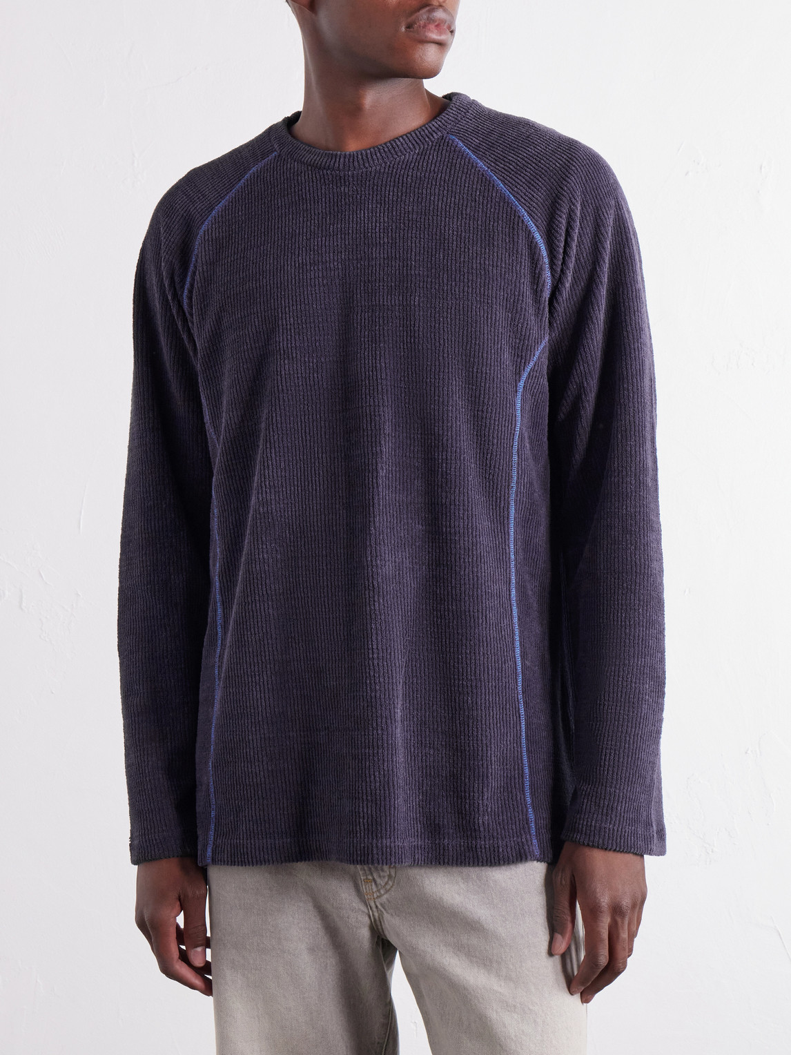 Fiscal Ribbed Cotton-Terry T-Shirt