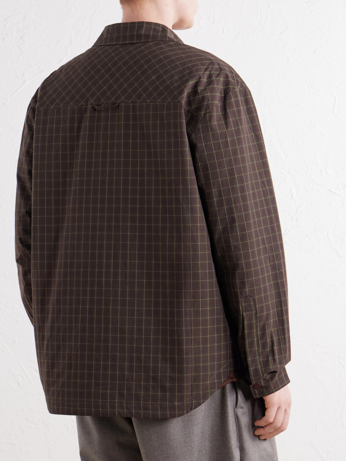 Olkay Padded Checked Cotton-Twill Overshirt