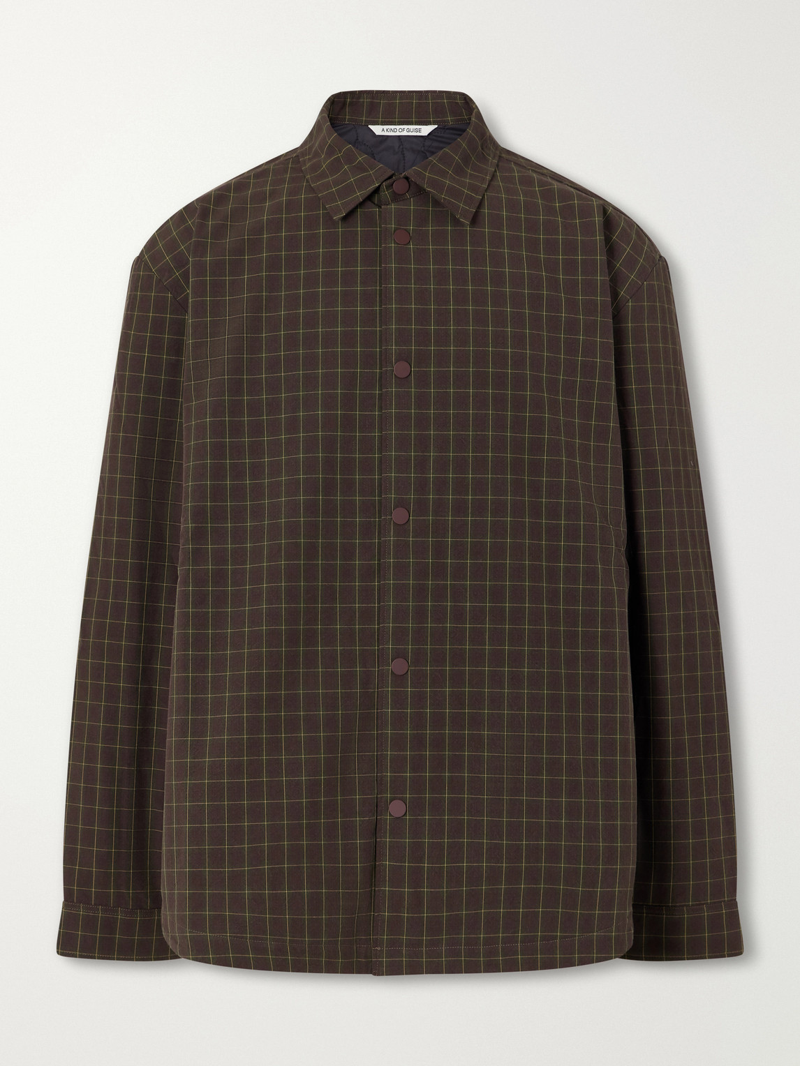 Olkay Padded Checked Cotton-Twill Overshirt