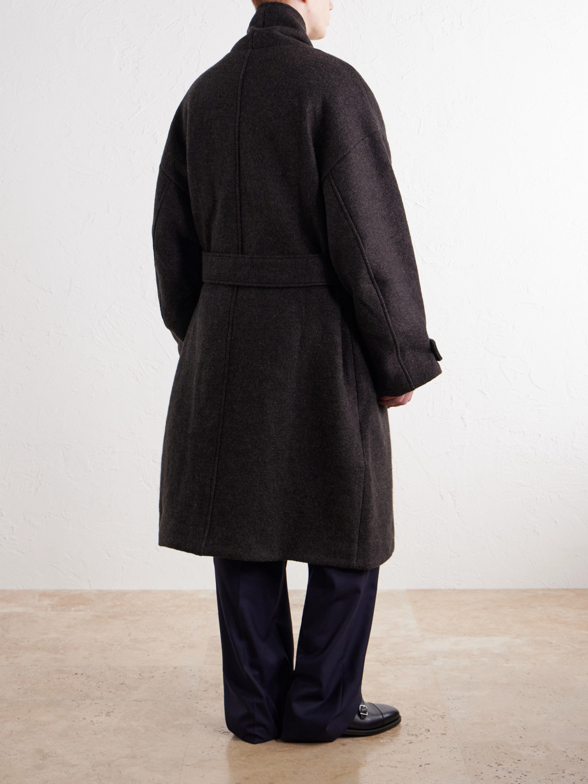 Jaca Shawl-Collar Belted Virgin Wool-Felt Coat