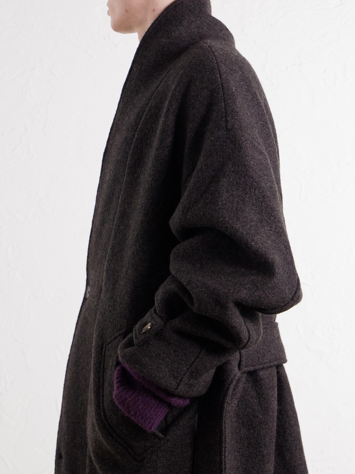 Jaca Shawl-Collar Belted Virgin Wool-Felt Coat