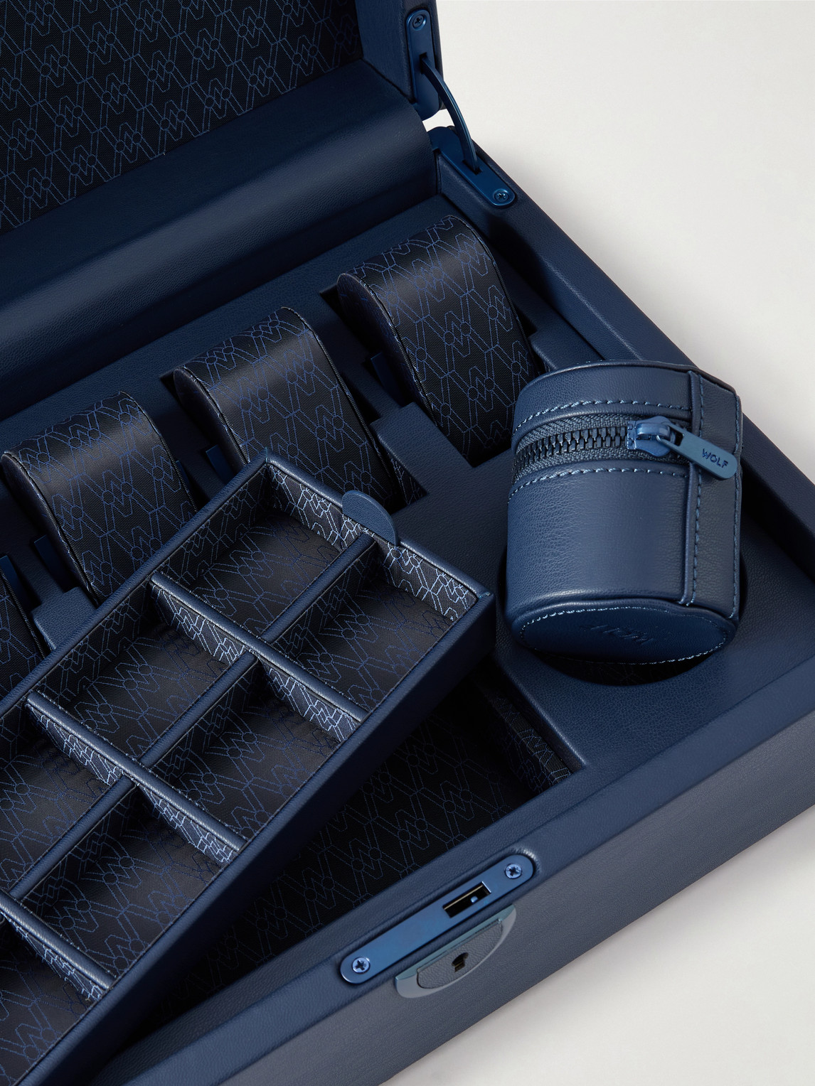  Wolf - Earth 5 Piece Watch Box - Men - Blue 