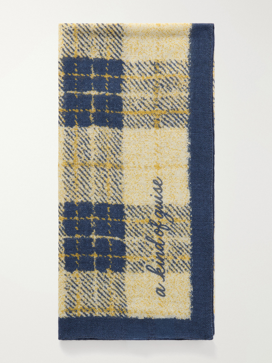 A Kind Of Guise Salazar Checked Wool Scarf In Yellow