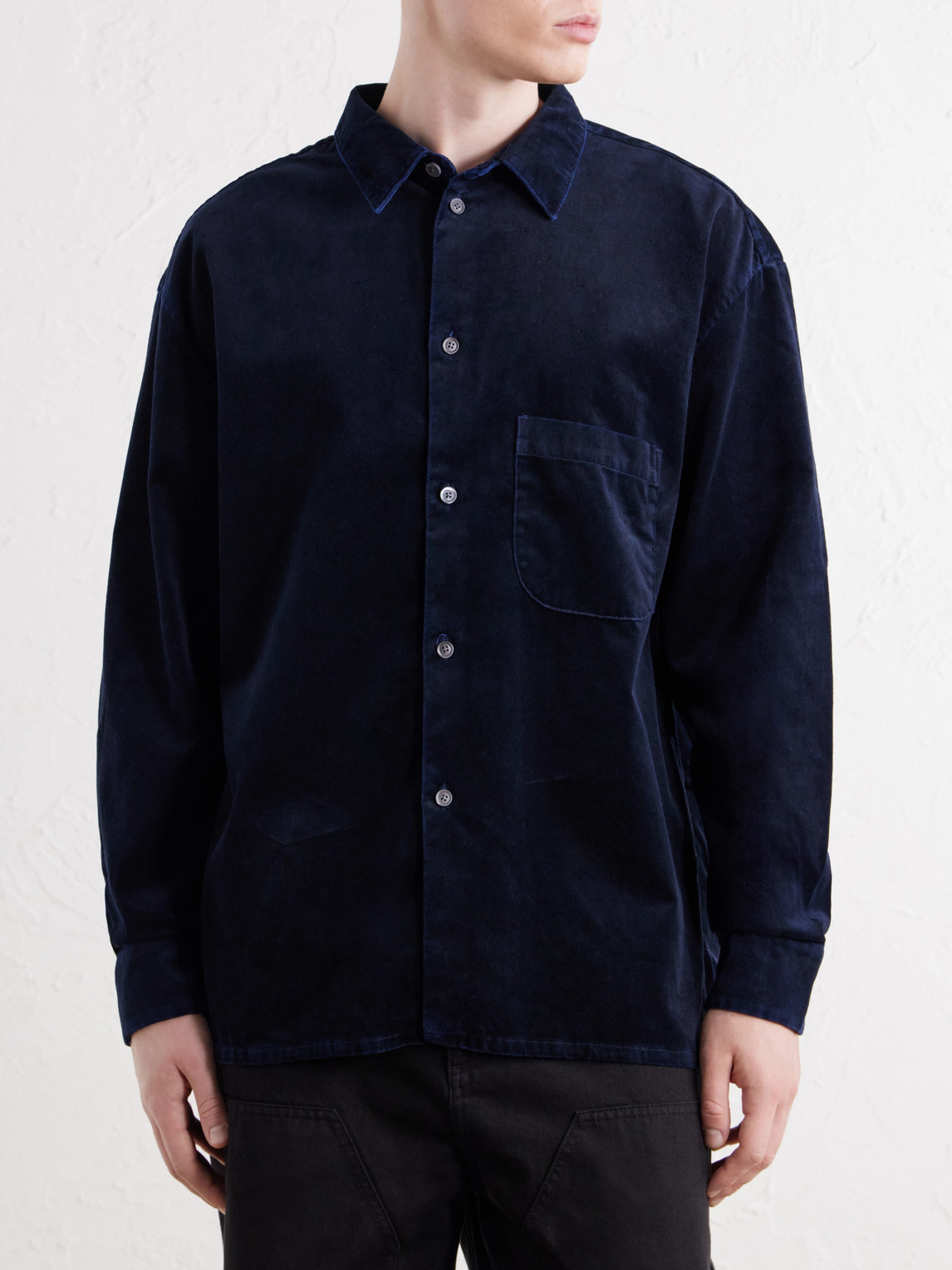 Gusto Cotton-Twill Velvet Shirt