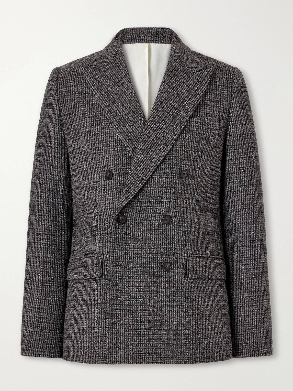 Double-Breasted Virgin Wool-Tweed Blazer